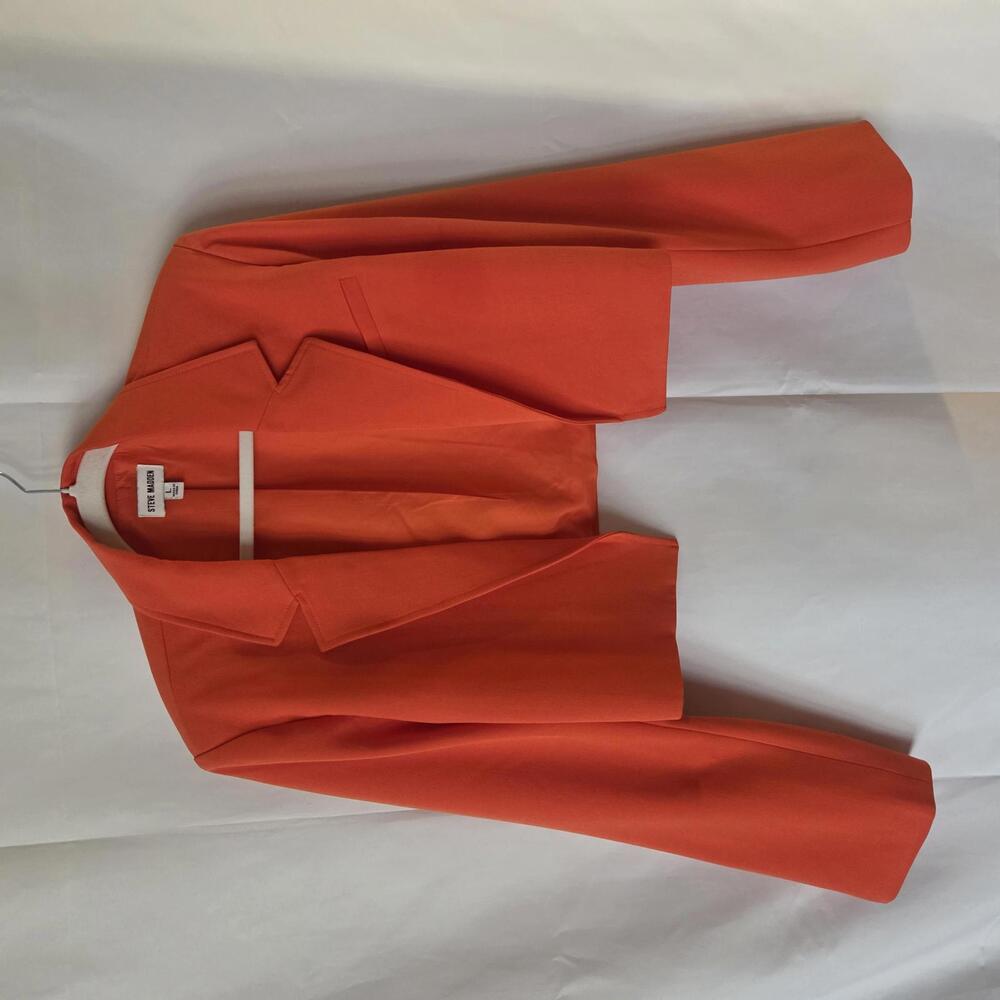 Steve Madden Orange Cropped Blazer Jacket - Large
